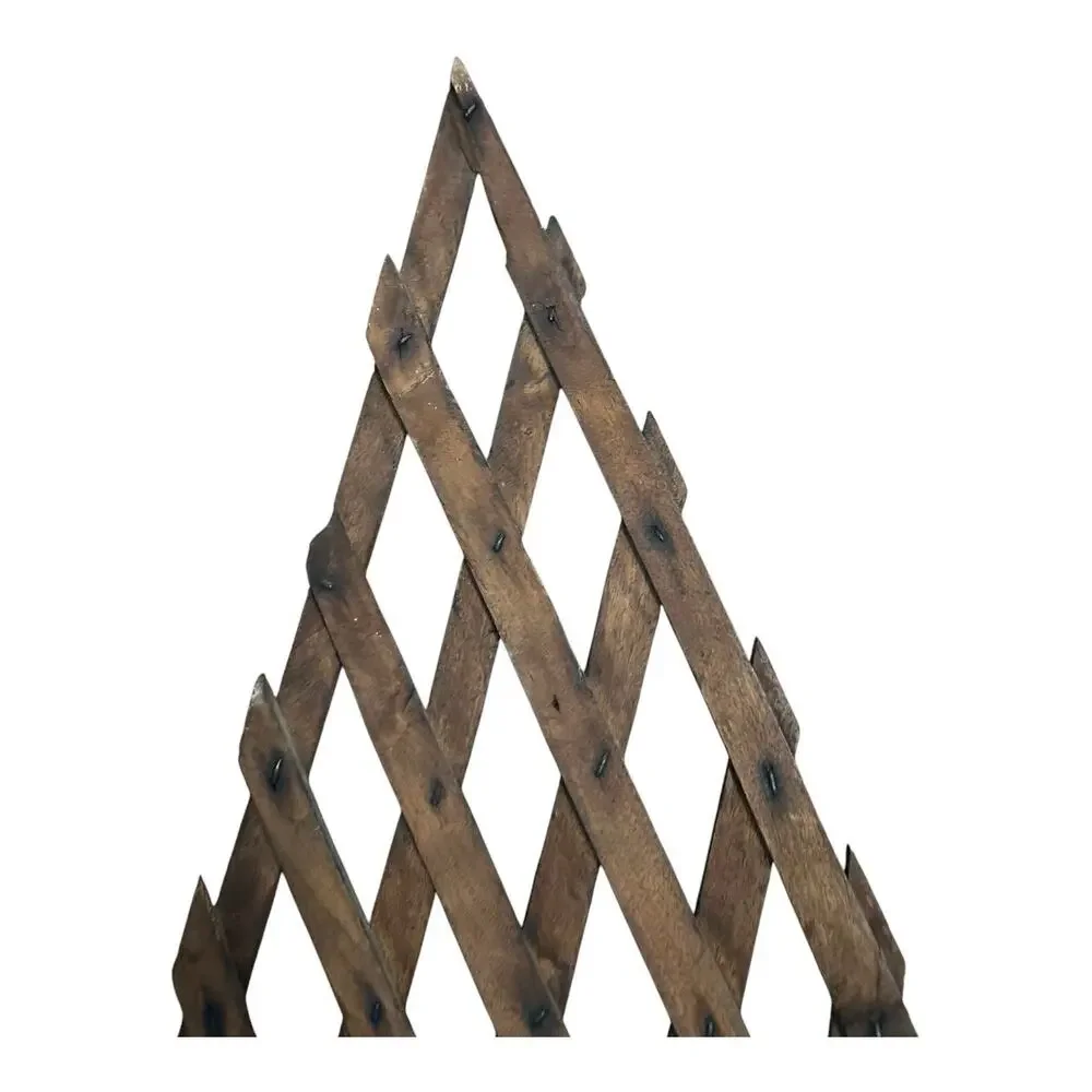 Antique Tramp Art Wall Pocket Wood Rack Victorian Shelf Letter Holder Lattice